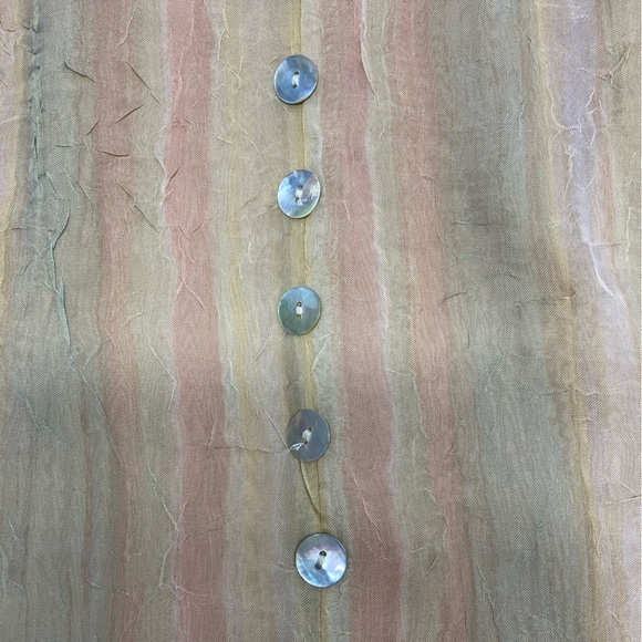 Expo Petite Women’s Vintage Dress, 4P, Sheer Overlay, Tan/Natural Shades - Picture 3 of 8